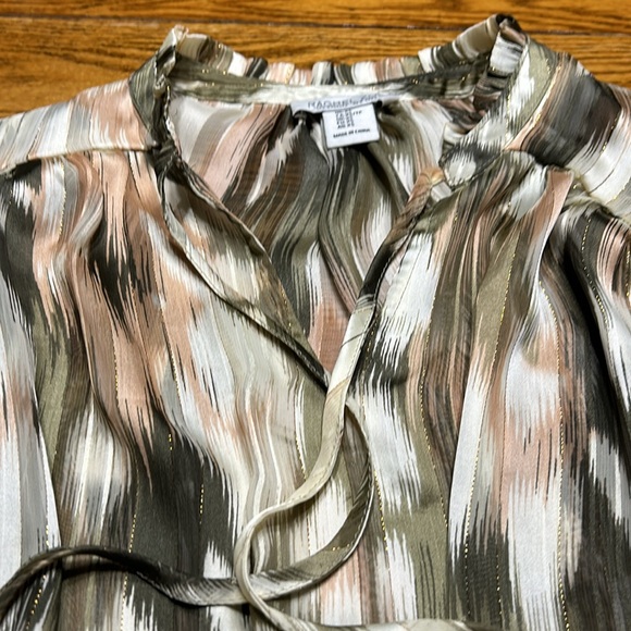 Rachel Zoe peach, green and gray blouse.  Size XS.  Great condition. - Picture 5 of 13